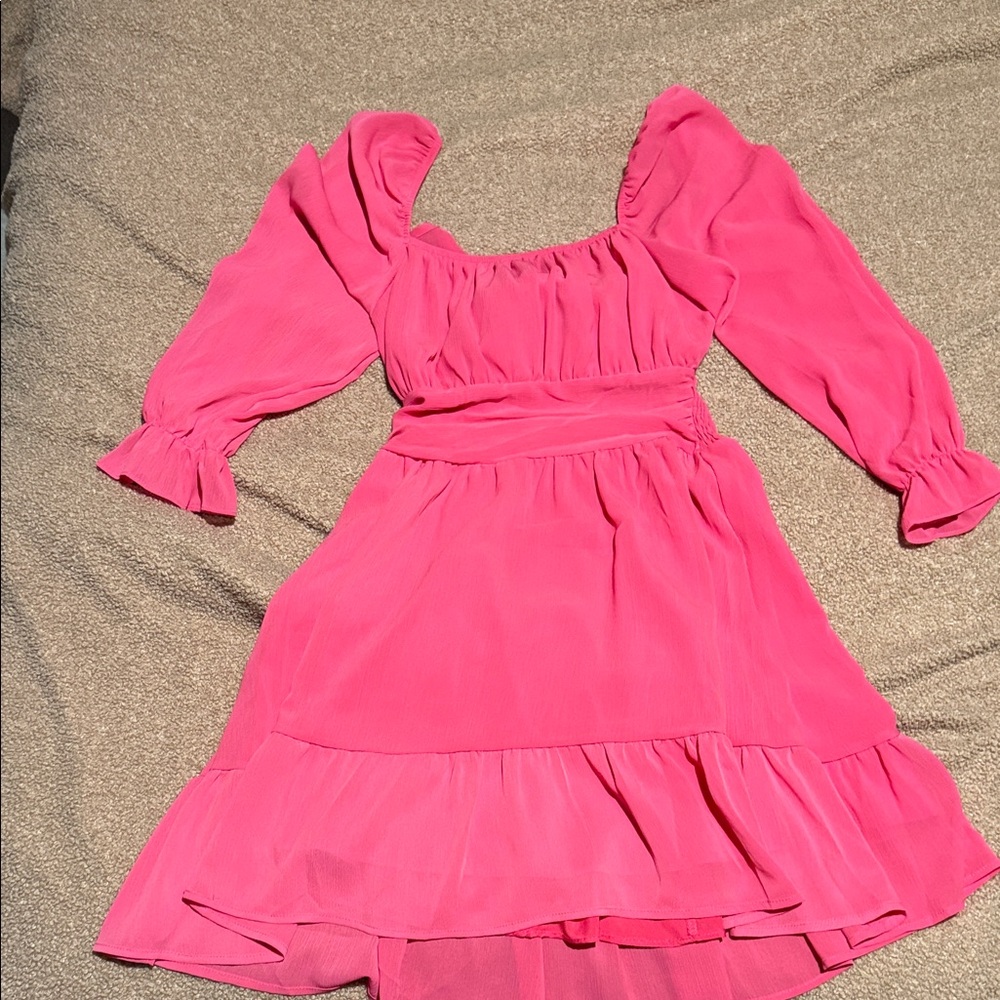 Pink open back Dress